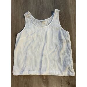 J. Jill Tank, White, Women's size Medium, 100% Cotton, summer, spring, classic